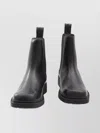 Bottega Veneta Square Toe Chelsea Ankle Boots In Black