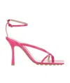 Bottega Veneta Woman Thong Sandal Fuchsia Size 6.5 Soft Leather In Pink