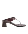 Bottega Veneta Square Toe Quilted Block Heel Sandals In Black