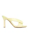 Bottega Veneta Criss Cross Padded Leather Slide Sandals In Nude