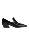 Bottega Veneta Leather Ventura Heeled Loafers 40 In Black