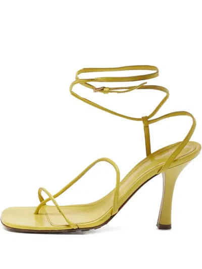 Pre-owned Bottega Veneta Square-toe Patent Leather Sandals