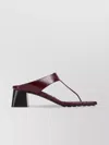 Bottega Veneta Square Toe Quilted Block Heel Sandals In Purple