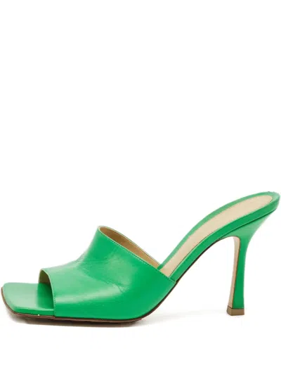 Pre-owned Bottega Veneta Square-toe Sandals In Green