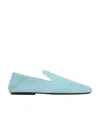 Bottega Veneta Square-toed Flats In Light Blue