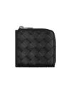 Bottega Veneta Square Zipper Wallet In Black