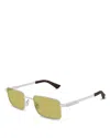 Bottega Veneta Classic Rectangular Sunglasses In Silver
