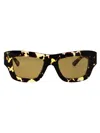 Bottega Veneta Bv1357s Linea Ribbon 003 Havana Brown Sunglasses