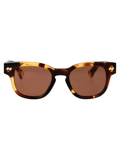 Bottega Veneta Squared Sunglasses Bv1441 S 002 In Brown