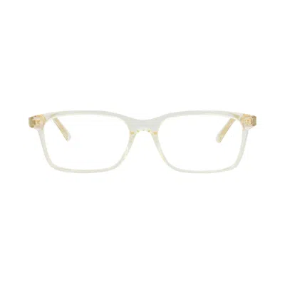 Pre-owned Bottega Veneta Square-frame Acetate Optical Frames 'beige Transparent' | Cream | Men's Size Onesize