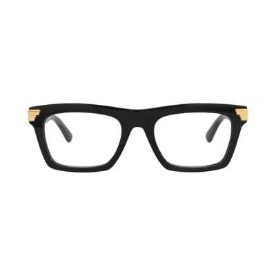 Pre-owned Bottega Veneta Square-frame Acetate Optical Frames 'black Transparent' | Men's Size Onesize
