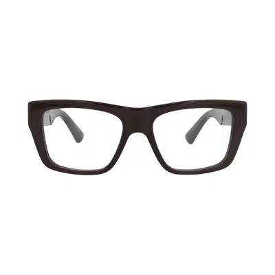 Pre-owned Bottega Veneta Square-frame Acetate Optical Frames 'brown/transparent' | Women's Size Onesize