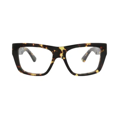 Pre-owned Bottega Veneta Square-frame Acetate Optical Frames 'havana/transparent' | Brown | Women's Size Onesi