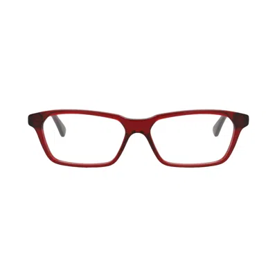 Pre-owned Bottega Veneta Square-frame Acetate Optical Frames 'red Transparent' | Women's Size Onesize