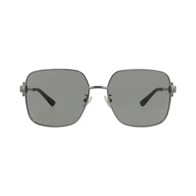 Pre-owned Bottega Veneta Square-frame Metal Sunglasses 'ruthenium/grey' | Silver | Women's Size Onesize