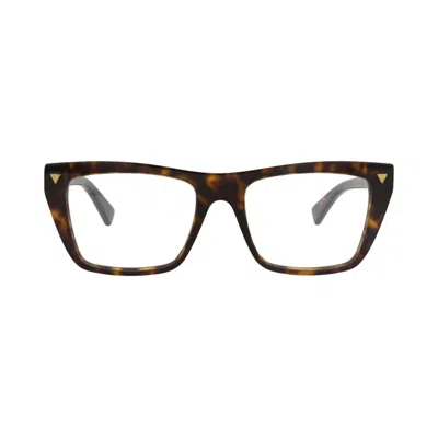Pre-owned Bottega Veneta Square-frame Recycled Acetate Optical Frames 'havana/transparent' | Brown | Men's Siz