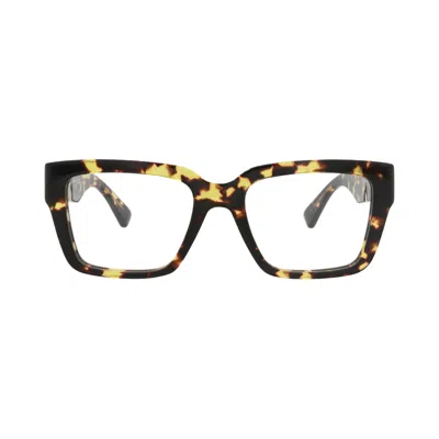 Pre-owned Bottega Veneta Square-frame Recycled Acetate Optical Frames 'havana/transparent' | Brown | Women's S