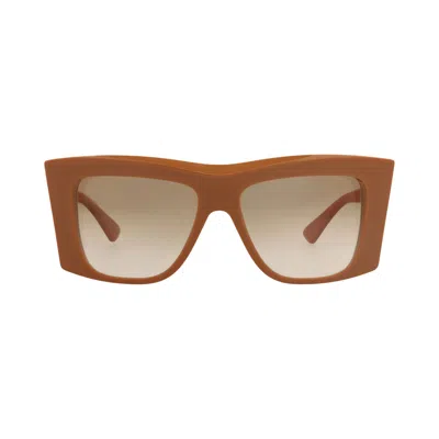 Pre-owned Bottega Veneta Square-frame Recycled Acetate Sunglasses 'brown' | Women's Size Onesize
