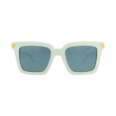 Pre-owned Bottega Veneta Square-frame Recycled Acetate Sunglasses 'green' | Women's Size Onesize