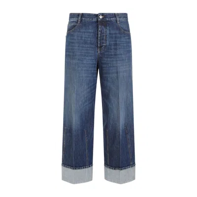 Bottega Veneta Ss24 Men's Blue Cotton Denim Pants