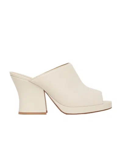 Bottega Veneta Stack Mules In Gray