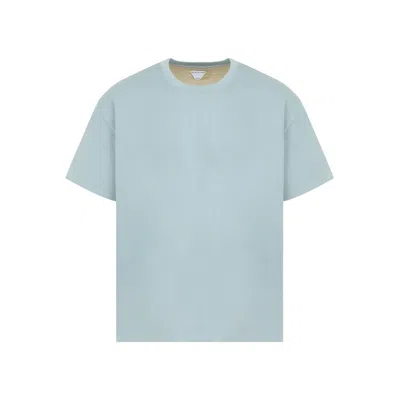 BOTTEGA VENETA BOTTEGA VENETA STEEL BLUE SOAP STONE COTTON T-SHIRT