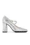 Bottega Veneta Intrecciato Metallic Leather Pumps In Silver