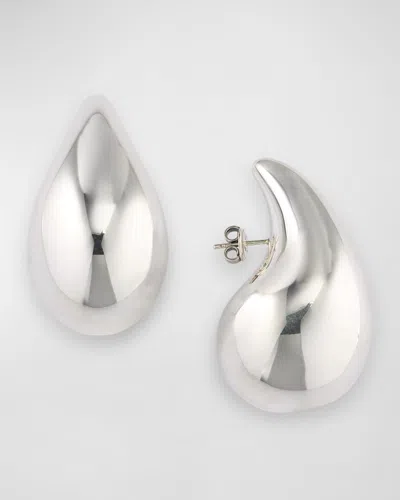 Bottega Veneta Sterling Silver Drop Earrings In Metallic