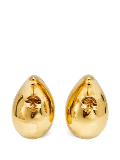 Pre-owned Bottega Veneta Sterling Silver Earrings In Gold