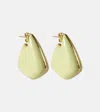 Bottega Veneta Sterling Silver Earrings In Green