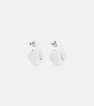 Bottega Veneta Sterling Silver Earrings In Metallic