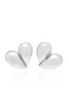 Bottega Veneta Sterling Silver Heart Earrings