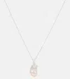 Bottega Veneta Sterling Silver Necklace With Freshwater Pearl In Silver