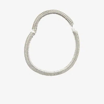 Bottega Veneta Sterling Silver Twist Chain Necklace