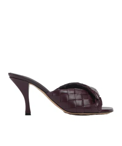 Bottega Veneta Stilet-heeled Sandals In Dark Barolo