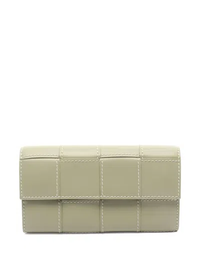 Pre-owned Bottega Veneta Stitch Intrecciato Bi-fold Wallet In Neutral