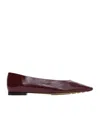 Bottega Veneta Burgundy Sofia Ballet Flats In Red