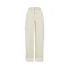 Bottega Veneta Stone Washed Jeans With Cuffs In White