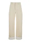 Bottega Veneta Stone Washed Printed Turned Up Denim In Multicolor