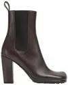 Bottega Veneta Storm Leather Chelsea Boot In Brown