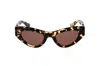 Bottega Veneta Angle Cat-eye Sunglasses In Havana-havana-brown