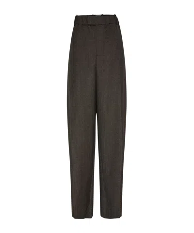 Bottega Veneta Straight Casual Pants In Brown_blue_yellow