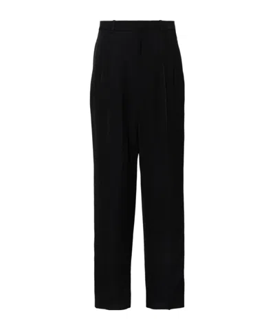 Bottega Veneta Straight-leg Wool Pants In Green