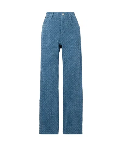 Bottega Veneta Straight Casual Pants In Blue