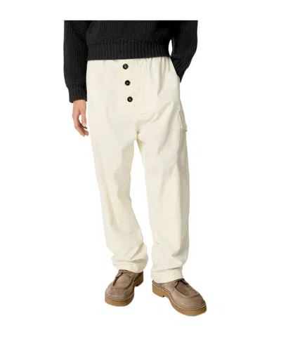 Bottega Veneta Straight Casual Pants In White