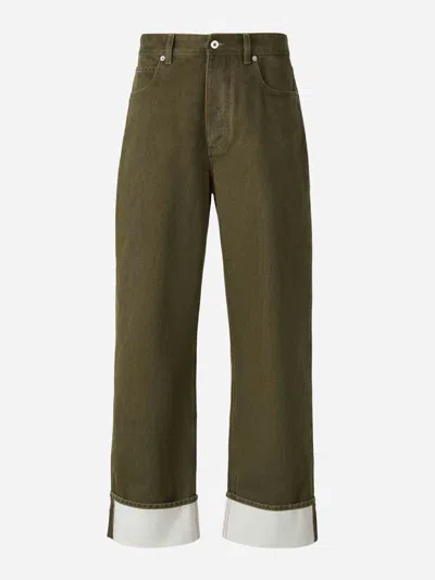 Bottega Veneta Straight Jeans In Green