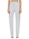 Bottega Veneta Wide Leg Straight Cut Pants In Multicolour