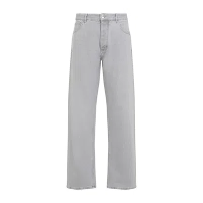 Bottega Veneta Cotton-silk Trousers For Men In Gray