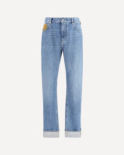 Bottega Veneta Men Straight Jeans In Blue