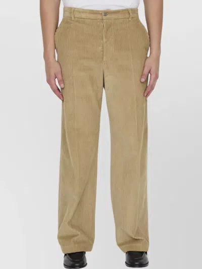 Bottega Veneta Corduroy Trousers In Neutral